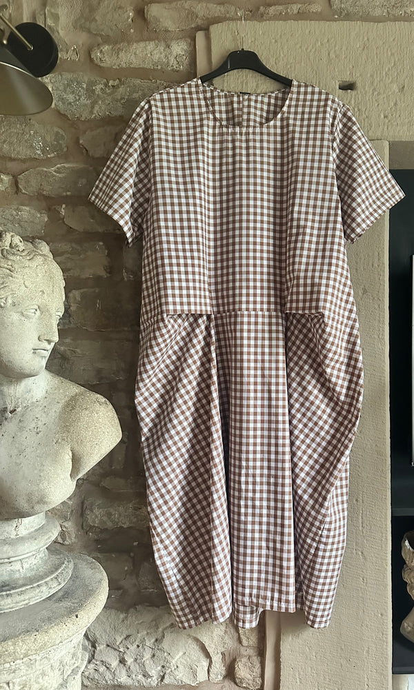Charlie Check Dress Brown