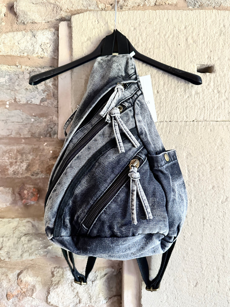 Denim Backpack Black