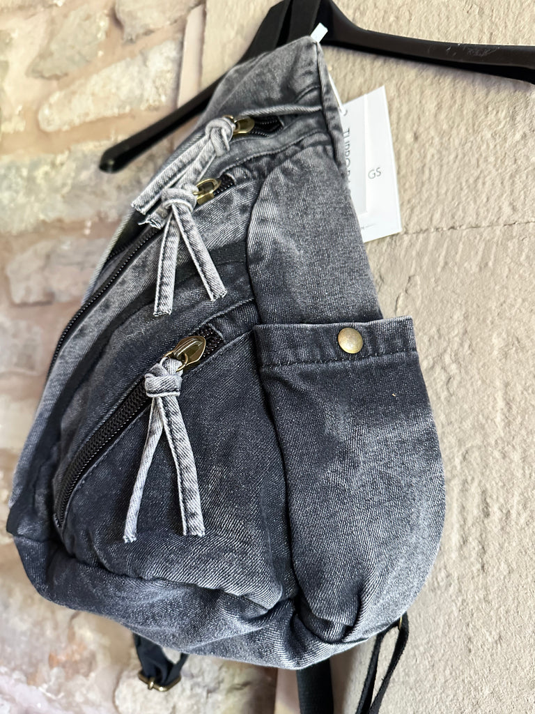 Denim Backpack Black