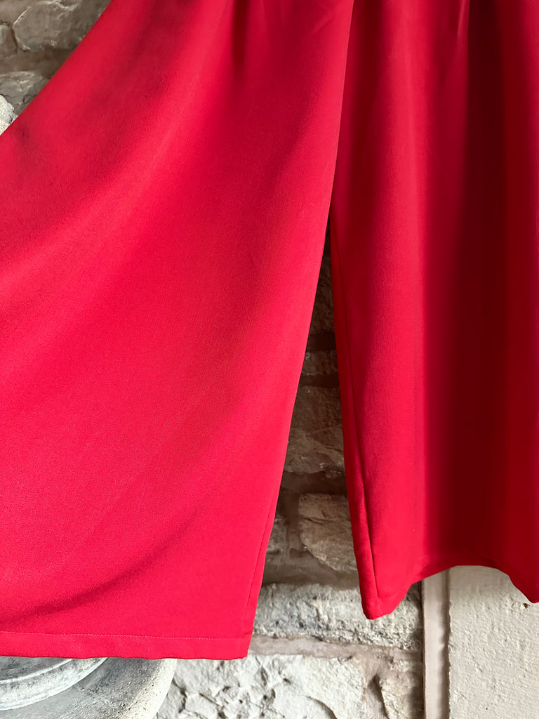Red Wide Leg