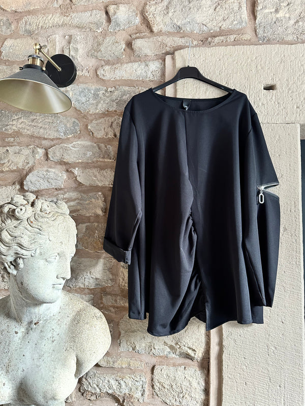 Black Zip Top