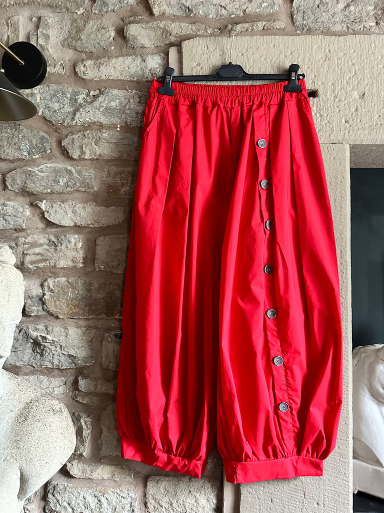 Red Poplin Pant