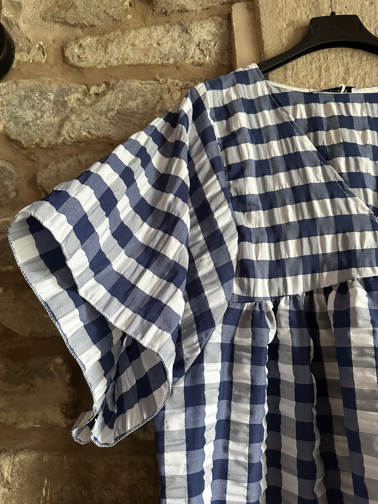 Navy Check Dress