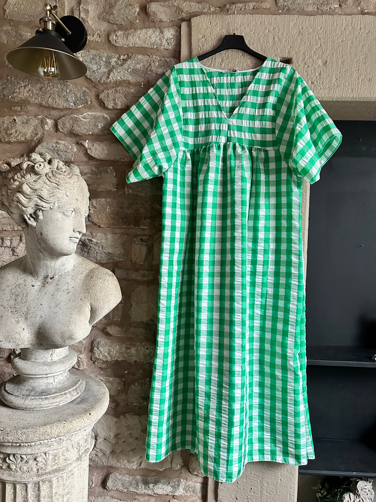 Green Check Dress
