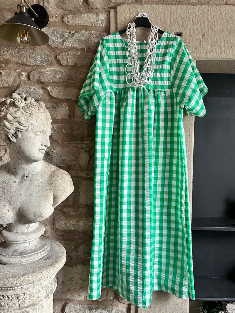 Green Check Dress