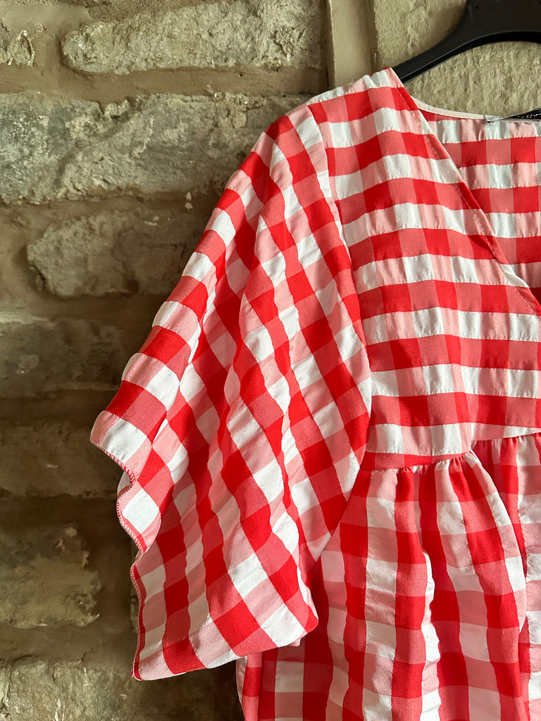 Red Check Dress