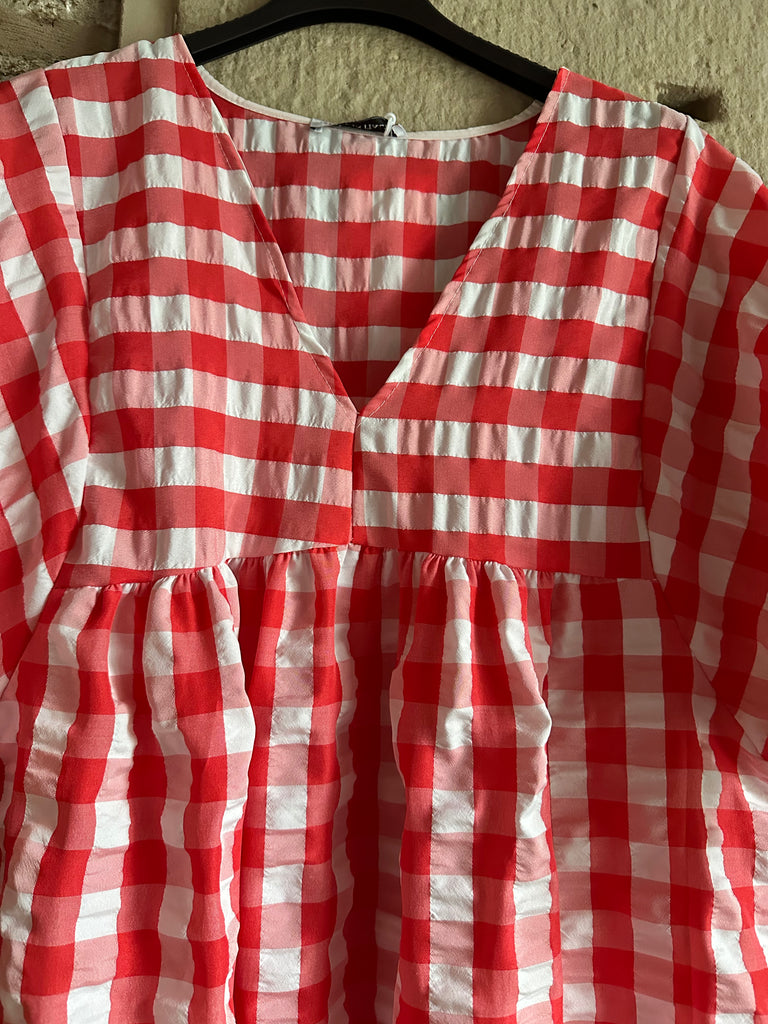 Red Check Dress