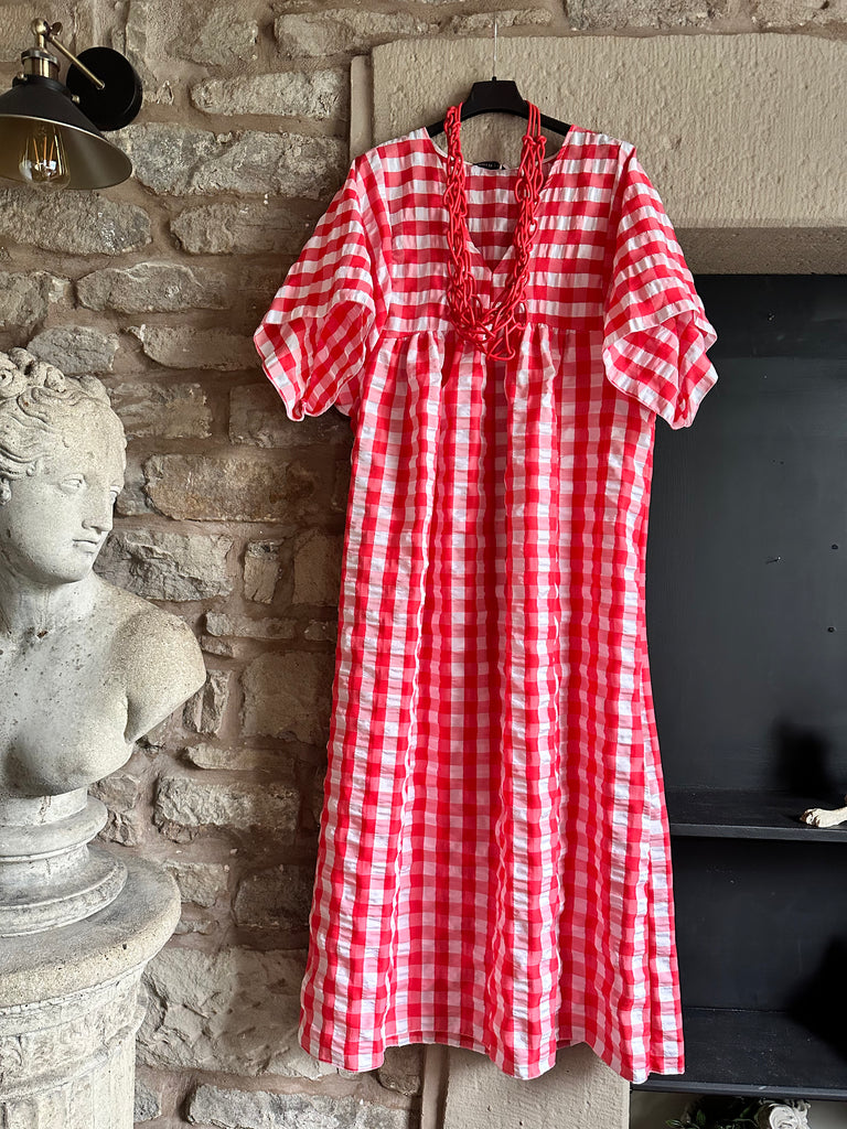 Red Check Dress