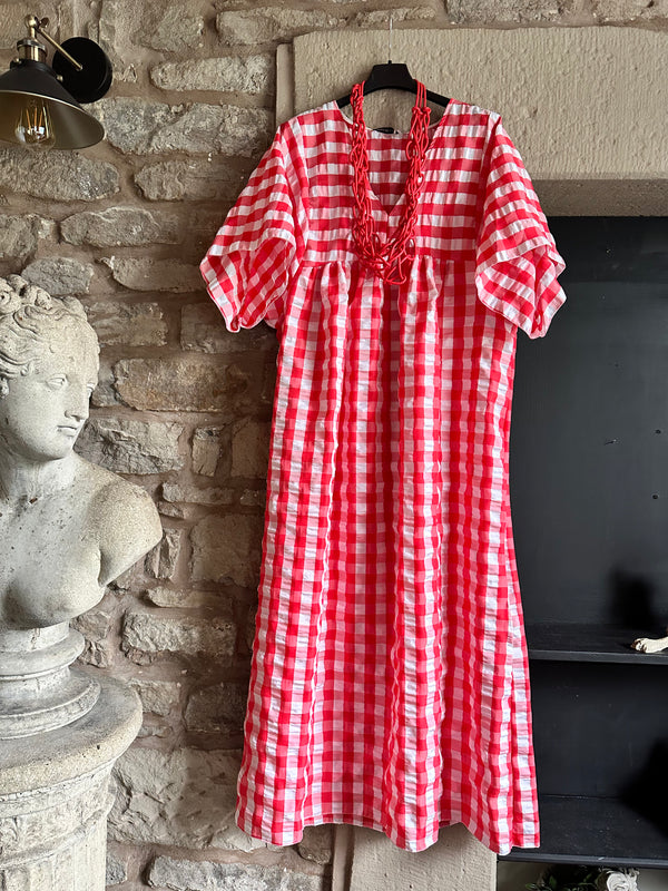 Red Check Dress