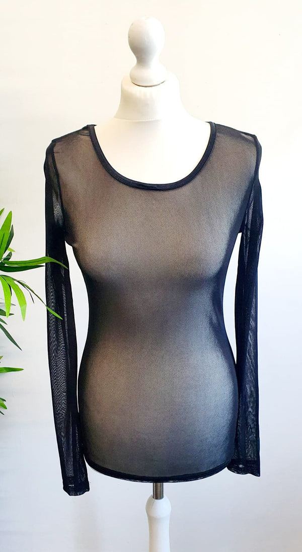 Black Mesh Top